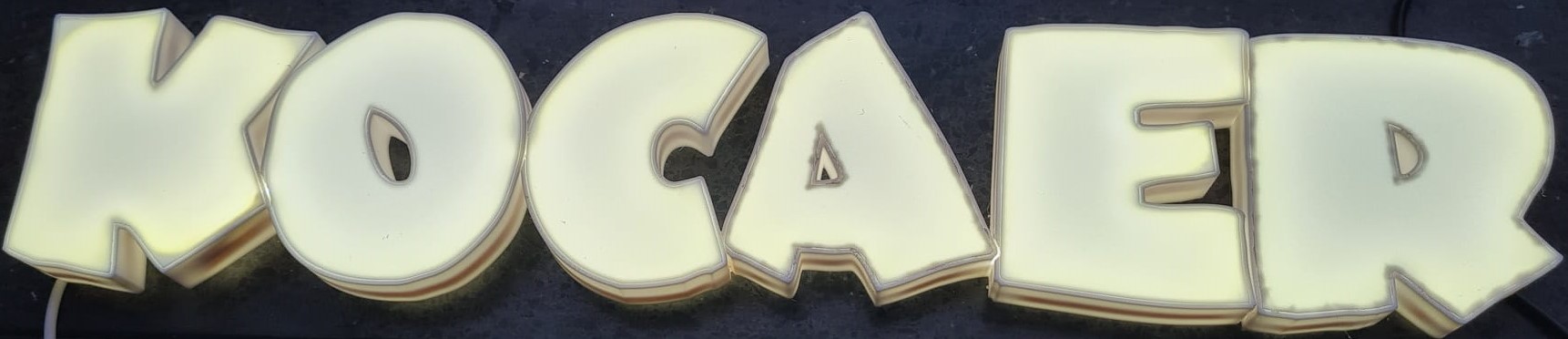 Namesnschild mit Led Beleuchtung